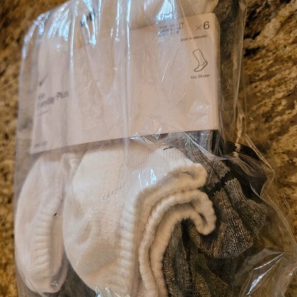 6 Pair Women's Nike No Show Socks Everyday Plus Cushioned Cotton 6 Pack Dri-Fit - Picture 5 of 5